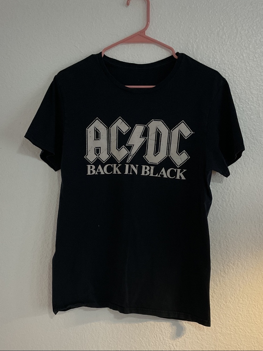 AC/DC Black Short Sleeve 'Back in Black' Graphic Tee